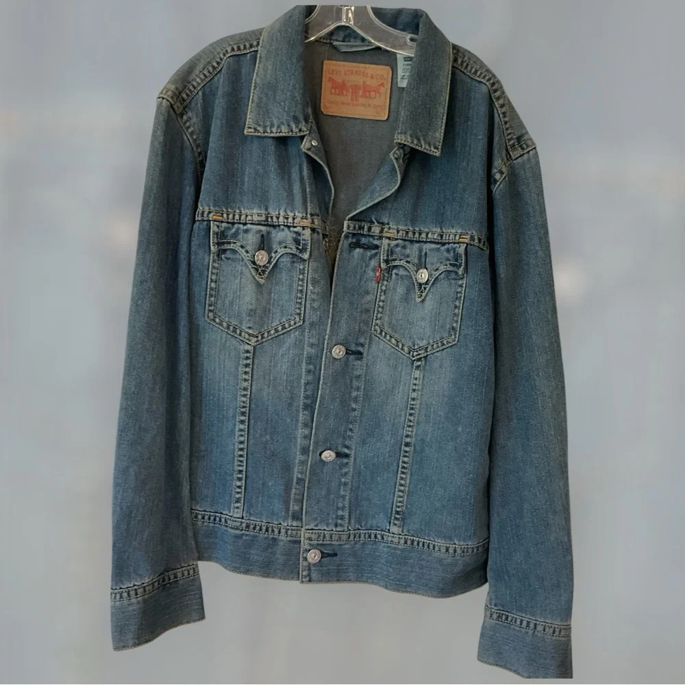 Levis Type 1 Denim Men’s Jacket Size XL, Great condition, Western Yoke & Details - Picture 1 of 16